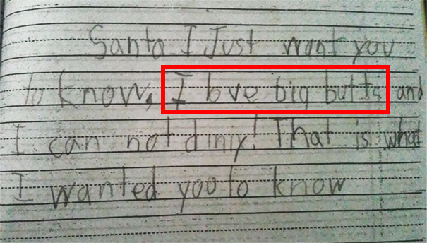 My Friend's Nephew Wrote A Letter To Santa