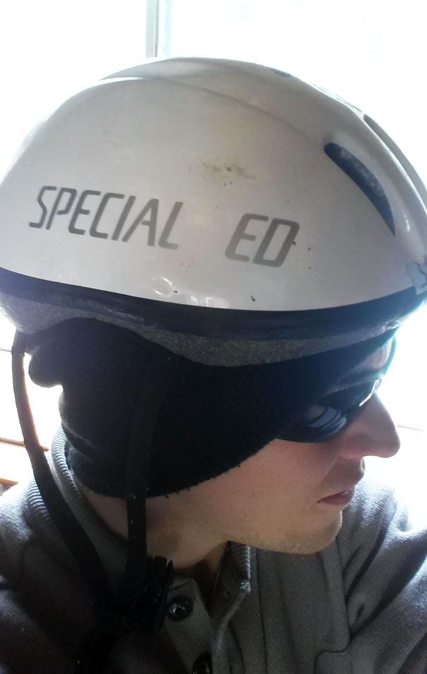 Wife Pointed This Out Before My Bike Ride Today. I Believe My Father-In-Law Is The Culprit