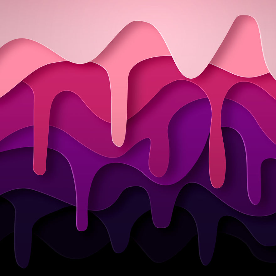 Colorful Digital Paper Cut Art