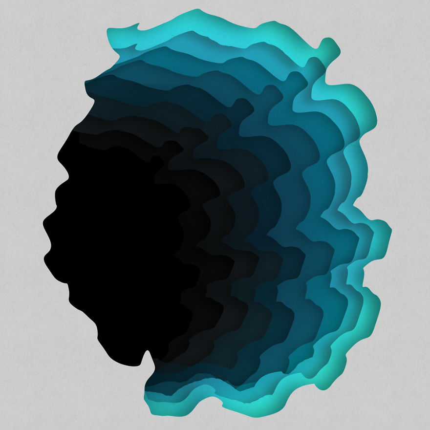 Colorful Digital Paper Cut Art