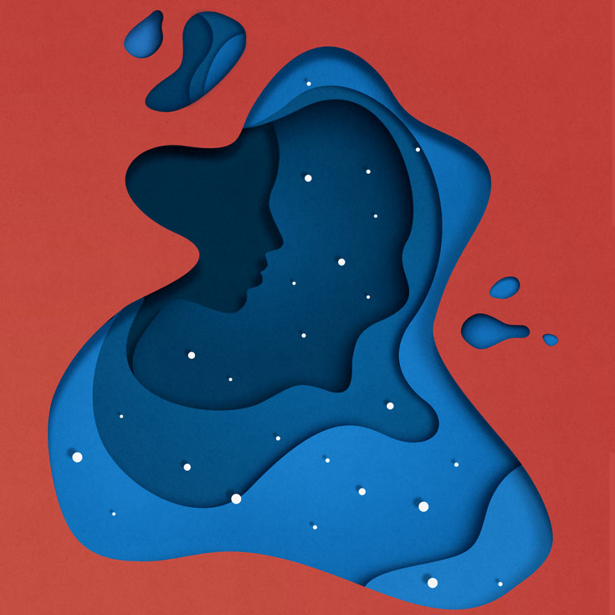 Colorful Digital Paper Cut Art