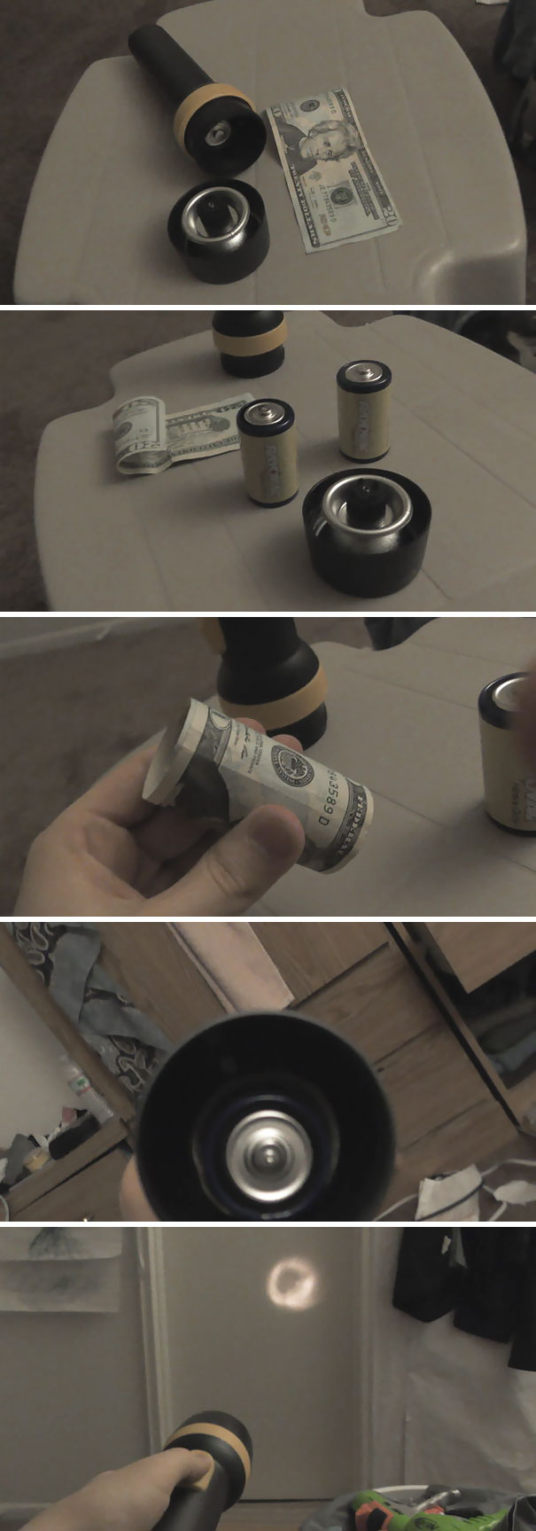 Hiding Spot Inside Of A Flashlight