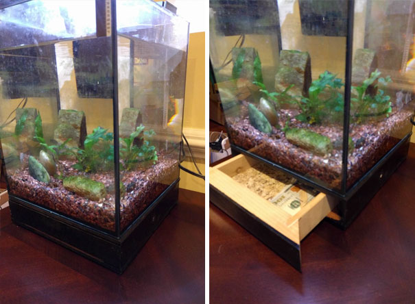 Under The Fish Tank Hiding Place