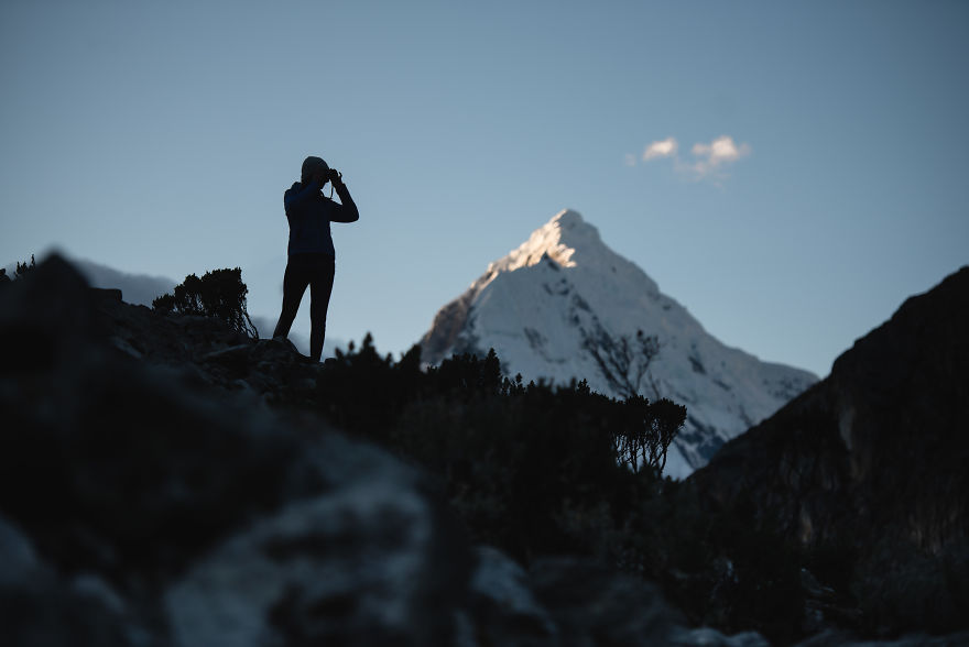 We Spent The Night At A Glacier Lake In Peru At 4600 Meters