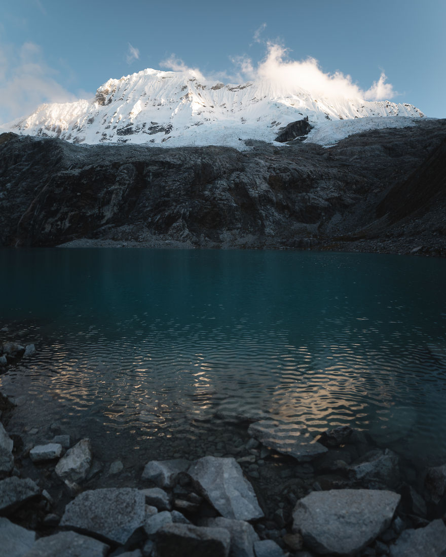 We Spent The Night At A Glacier Lake In Peru At 4600 Meters