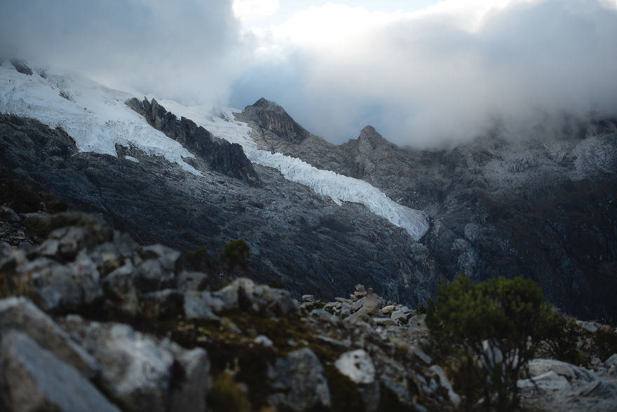 We Spent The Night At A Glacier Lake In Peru At 4600 Meters