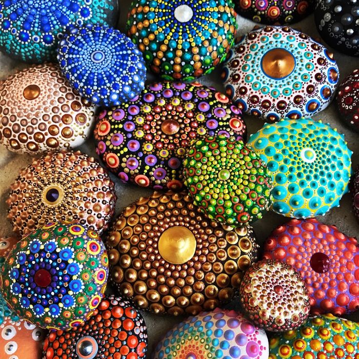 Tactile Art: I Create 3d Mandala Stones