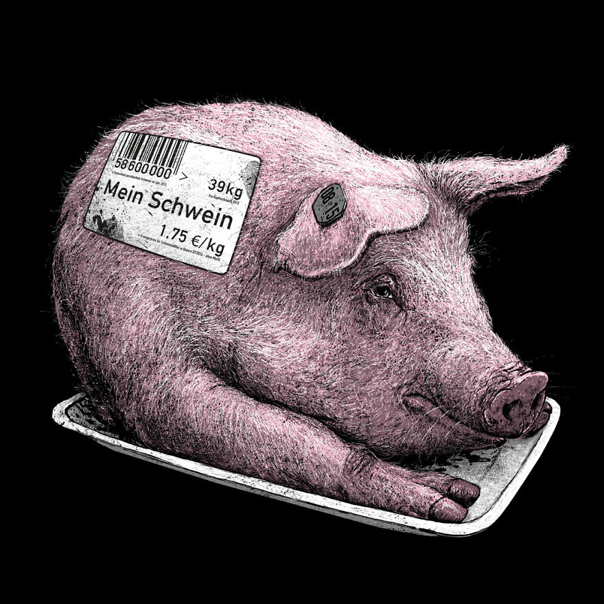 Human Animals By German Animal Rights Artist Roland Straller