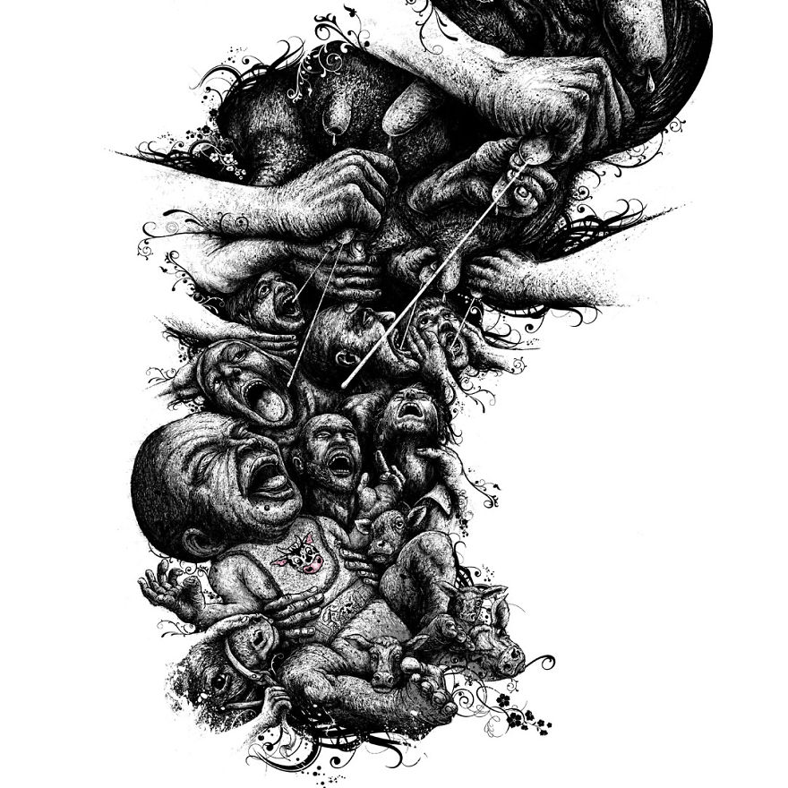 Human Animals By German Animal Rights Artist Roland Straller