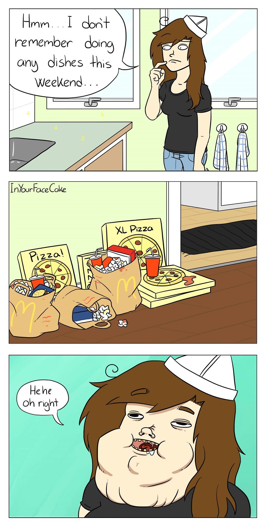In Your Face Cake Comics - Oc
