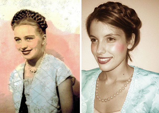 It's My Grandma's 79th Birthday Today. Here's Her In 1949 VS. Me In 2015