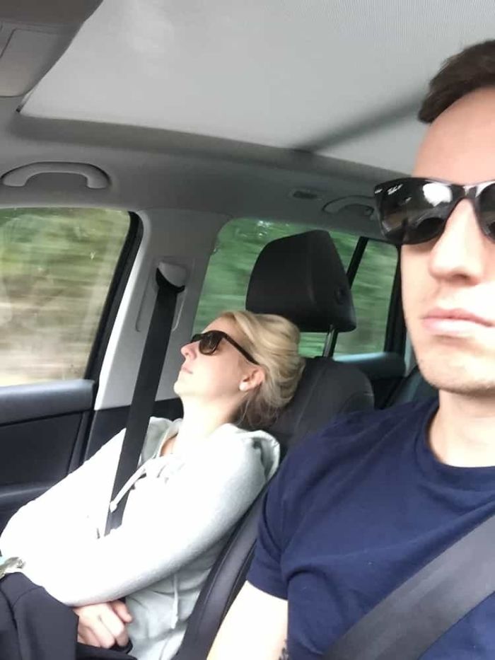 Husband Compiles Photos From All The Fun Road Trips He Takes With His Wife, And The Result Is Just Too Funny Husband Compiles Photos From All The Fun Road Trips He Takes With His Wife, And The Result Is Just Too Funny