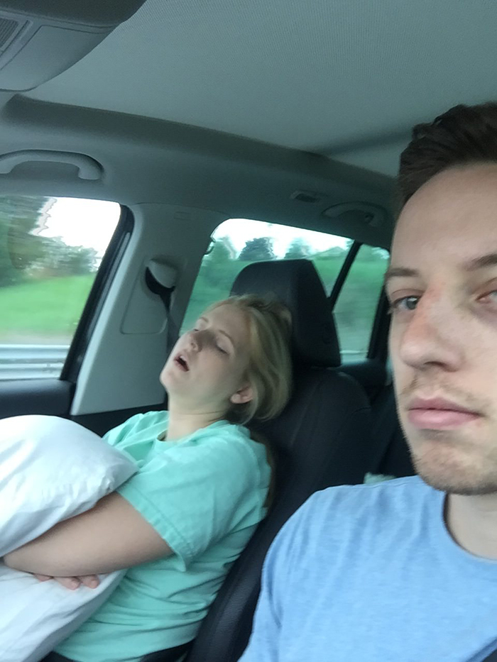 Husband Compiles Photos From All The Fun Road Trips He Takes With His Wife, And The Result Is Just Too Funny Husband Compiles Photos From All The Fun Road Trips He Takes With His Wife, And The Result Is Just Too Funny