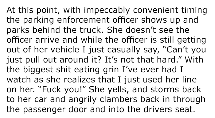 Rude Woman Refuses To Leave 'No Parking' Zone, So Construction Workers Get The Best Revenge