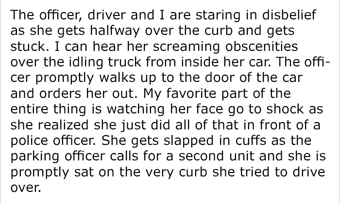 Rude Woman Refuses To Leave 'No Parking' Zone, So Construction Workers Get The Best Revenge