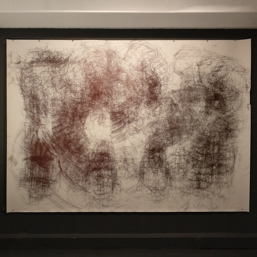 In This Exhibition In London My Robots Have Been Making Some Drawings Responding To The Visitors' Presence And The Gallery's Environment