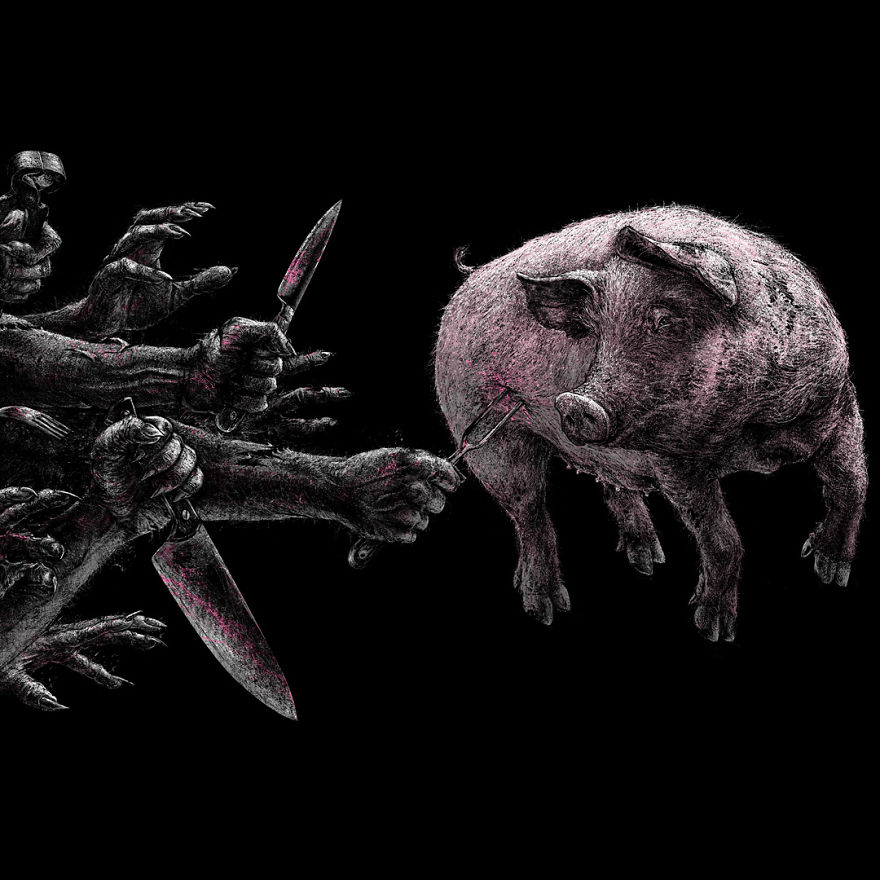 Human Animals By German Animal Rights Artist Roland Straller