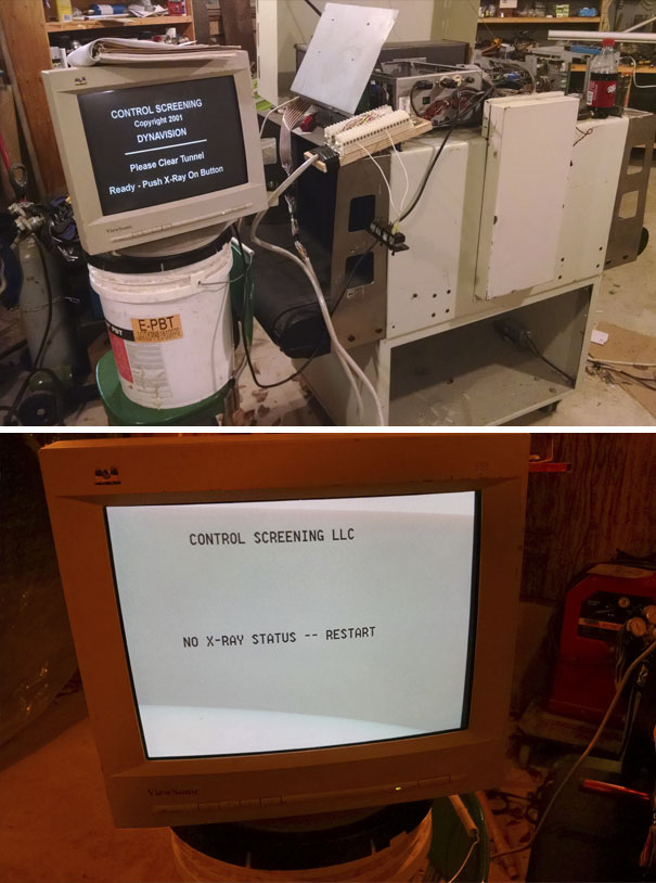 Got Pretty Drunk With Friends And Was Driven Home. Couldn't Sleep, Apparently Switched On My Pc And Started Looking At Government Surplus Auctions. Woke Up The Next Morning And Found That I Had Several Emails Notifying Me That I Had Ten Days To Drive Out To My Local Navy/Dept. Of Defense Storage Facility To Collect My Baggage Scanning X-Ray Machine