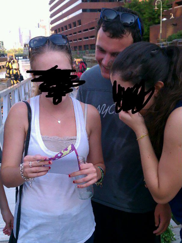 Found A Message In A Bottle While Kayaking In The Charles River In Boston. Some Girl Had Written A Funny, Raunchy Message And A Number On It. Called The Number Eventually, Met Up, Been Dating For Over 4 Years Now