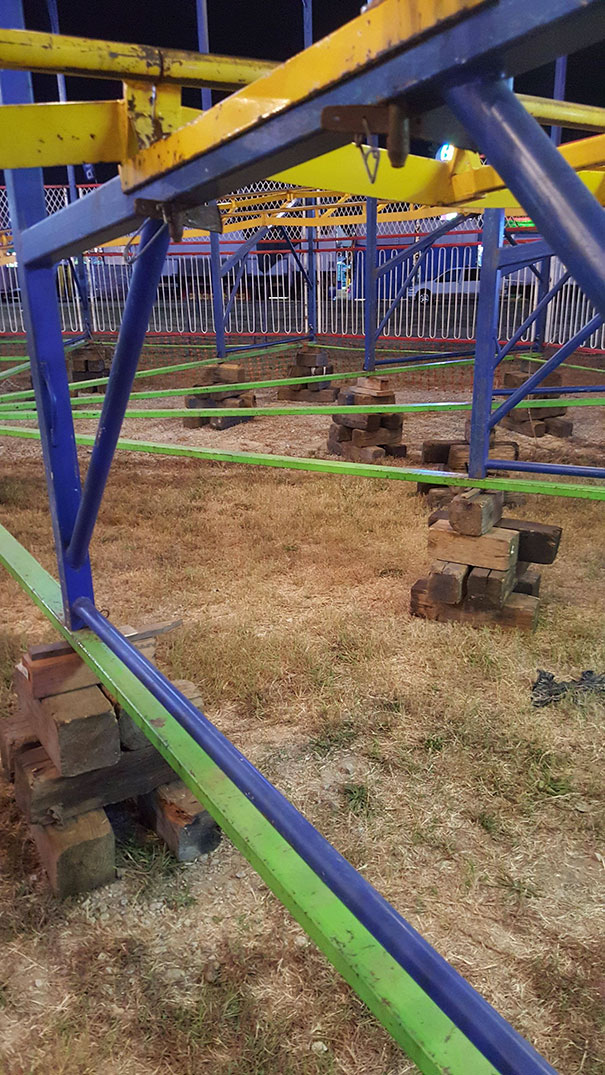 This Is How The State Fair Propped The Roller Coasters Up
