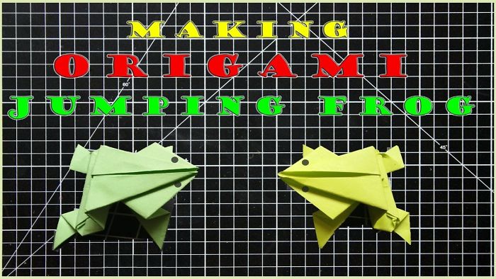 I Made Origami Frogs Which Can Jump…