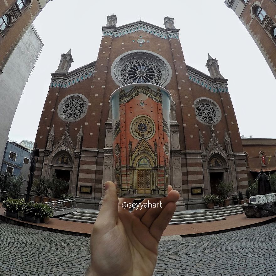 The Undisturbed Location Of The Crowded Istiklal Street, St. Antuan Church