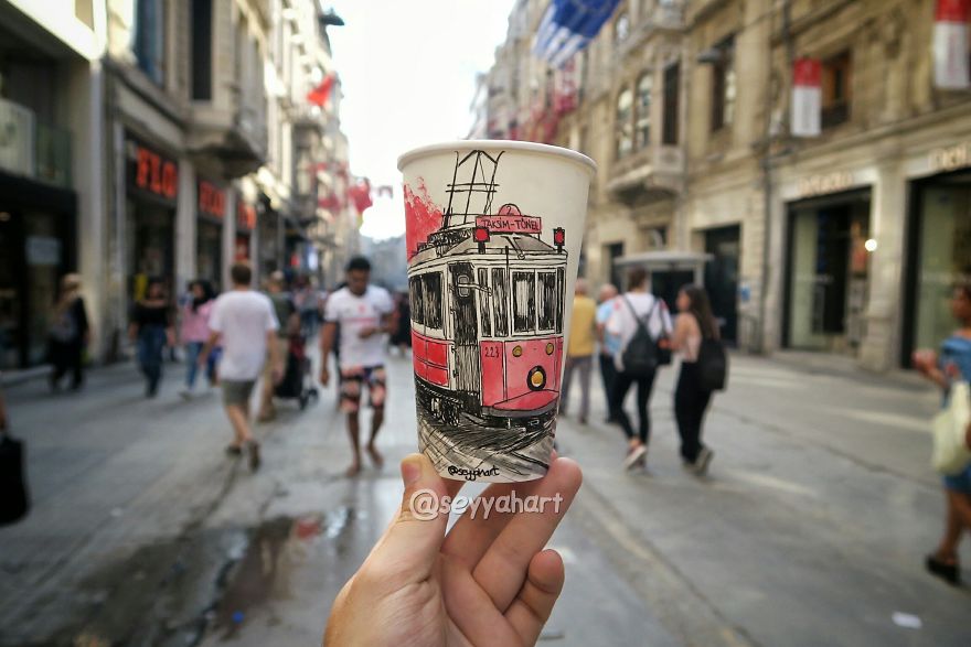 Historical Tram In Istiklal Street