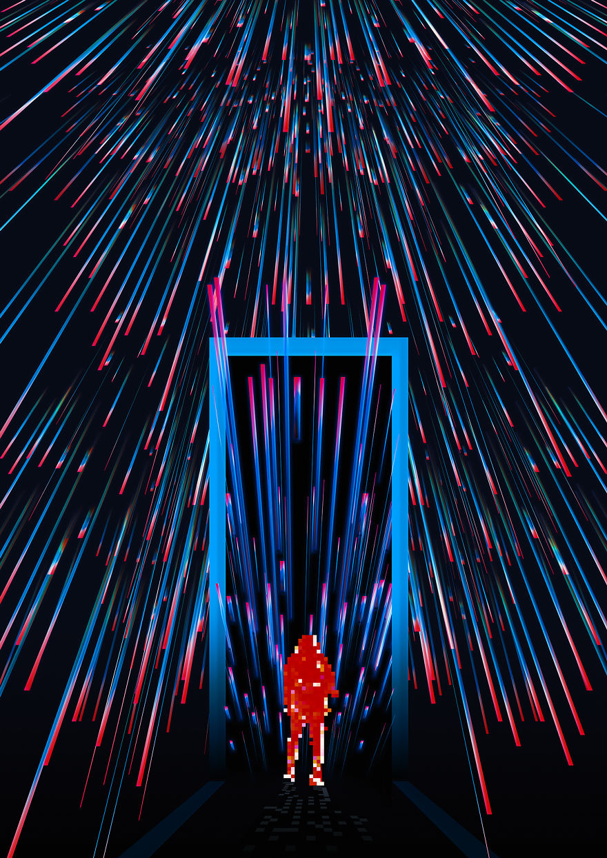 I Make Vaporwave Inspired Posters Exploring Communication In Digital World Every Day