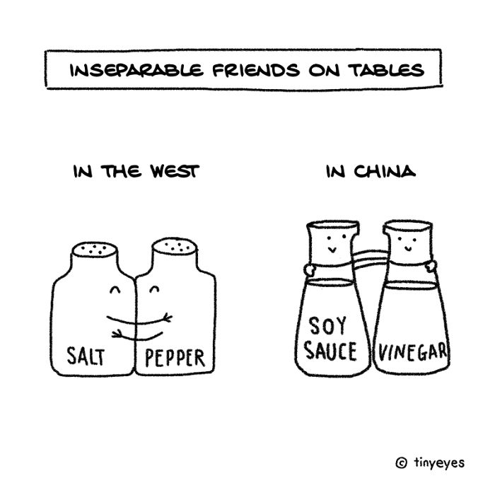 I Made These Comics To Compare Chinese Culture With Western Culture Through Everyday Life