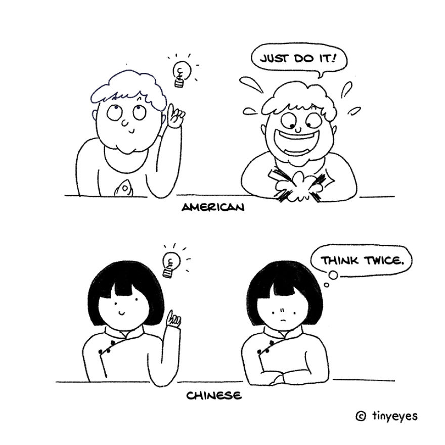 I Made These Comics To Compare Chinese Culture With Western Culture Through Everyday Life