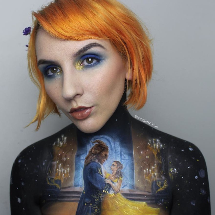 Makeup Artist Georgina Ryland Is Using Her Body As A Canvas On Instagram Creating True Masterpieces