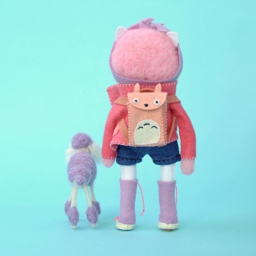 You Will Surely Want To Have A-Meet The Friendly Animals Made In Felt By The Artist Cat Rabbit