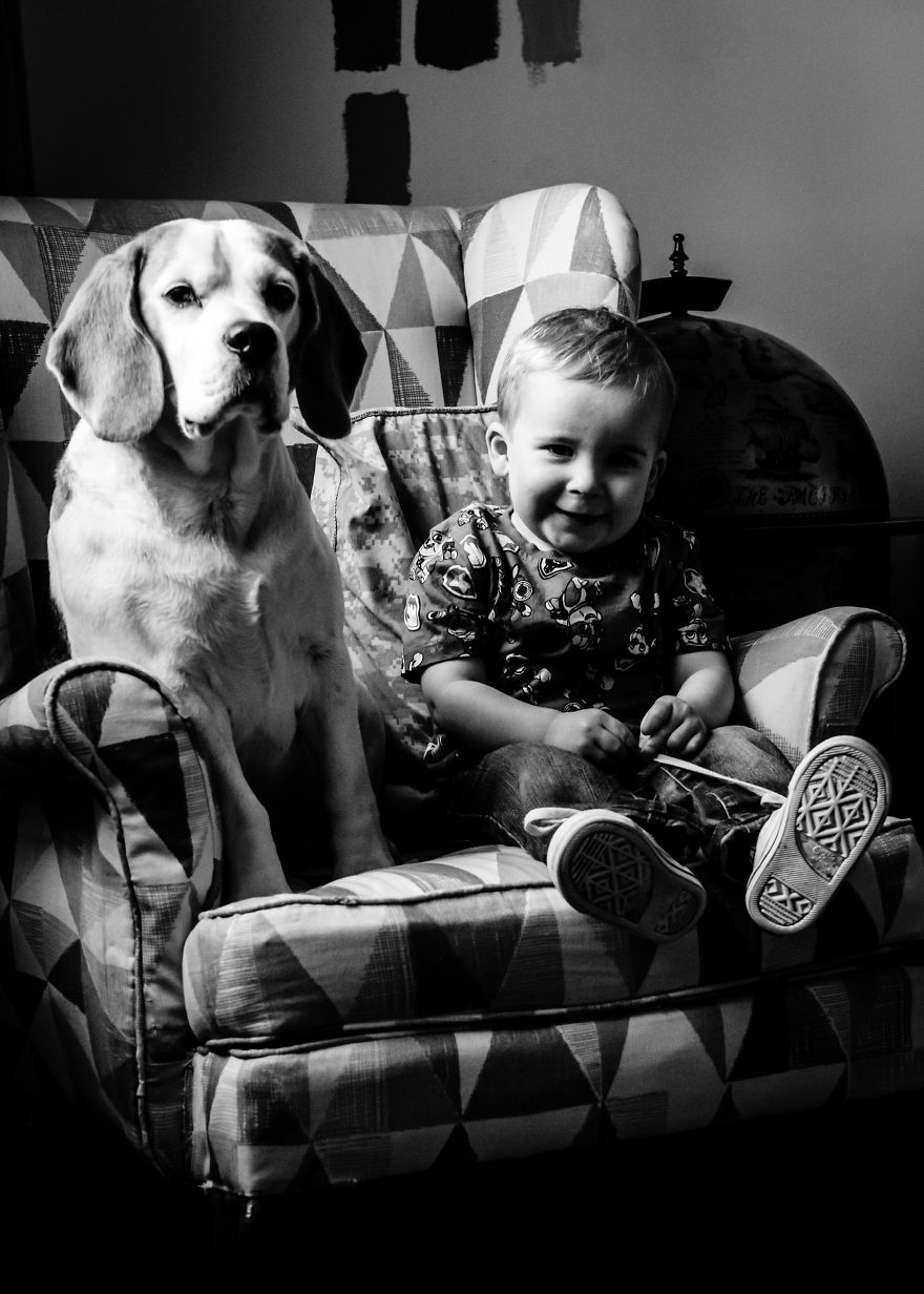 I’ve Taken A Picture Of My Son And Beagle Every Month For The Last Three Years In The Same Chair I’ve Taken A Picture Of My Son And Beagle Every Month For The Last Three Years In The Same Chair