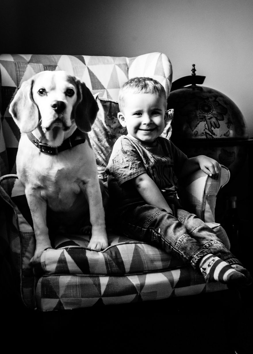 I’ve Taken A Picture Of My Son And Beagle Every Month For The Last Three Years In The Same Chair I’ve Taken A Picture Of My Son And Beagle Every Month For The Last Three Years In The Same Chair