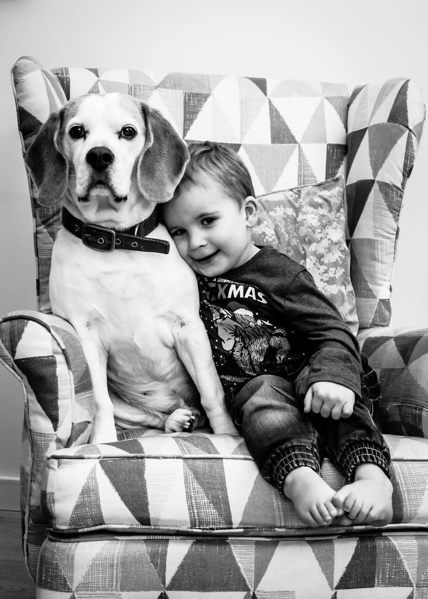 I’ve Taken A Picture Of My Son And Beagle Every Month For The Last Three Years In The Same Chair I’ve Taken A Picture Of My Son And Beagle Every Month For The Last Three Years In The Same Chair
