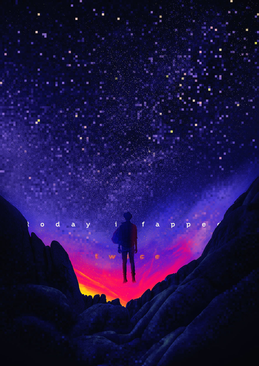 I Make Vaporwave Inspired Posters Exploring Communication In Digital World Every Day