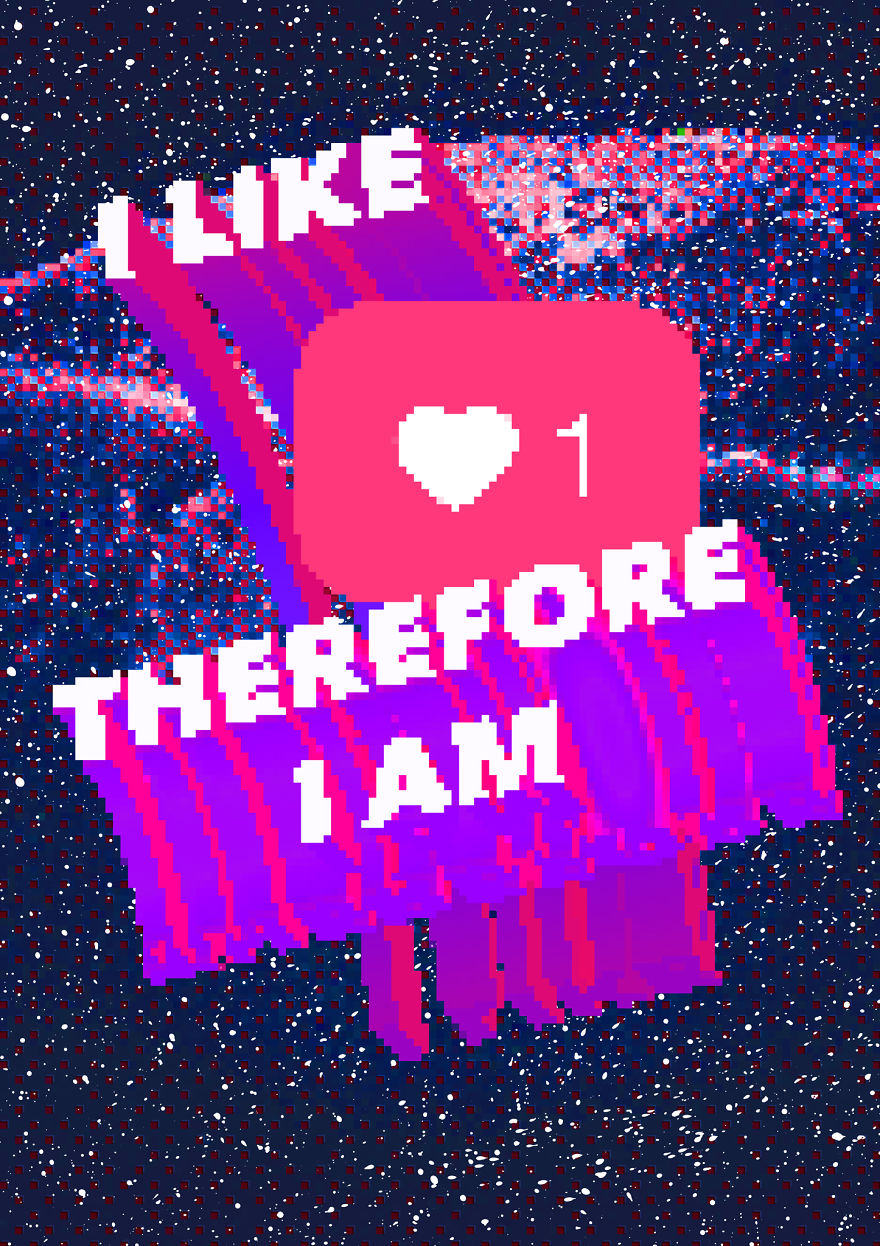I Make Vaporwave Inspired Posters Exploring Communication In Digital World Every Day