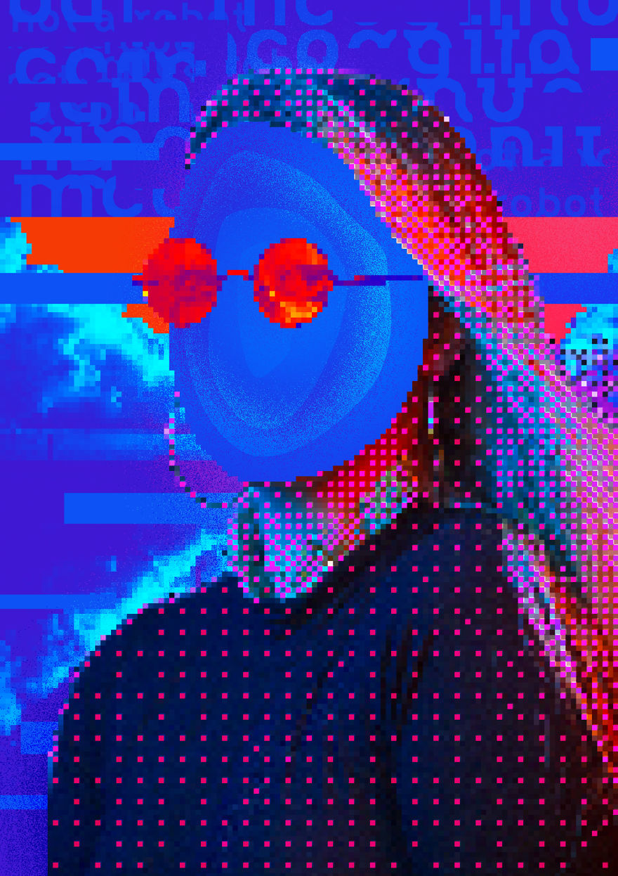 I Make Vaporwave Inspired Posters Exploring Communication In Digital World Every Day