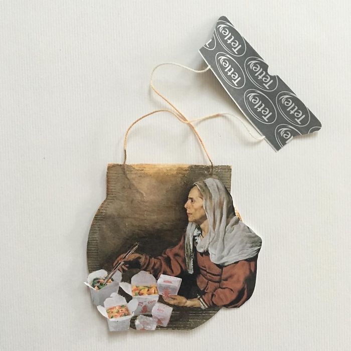 Artist Makes Incredible Mini Paintings In Tea Bags And The Result Is A "Big" Work Of Art