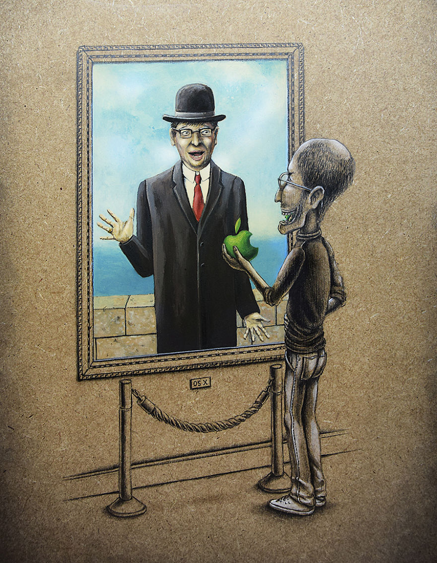 French Artist Re-Imagines Iconic Paintings Adding A Dark Twist French Artist Re-Imagines Iconic Paintings Adding A Dark Twist