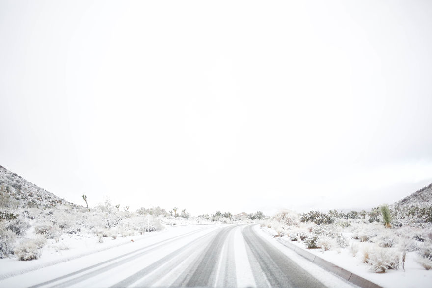 Snow In Joshua Tree National Park