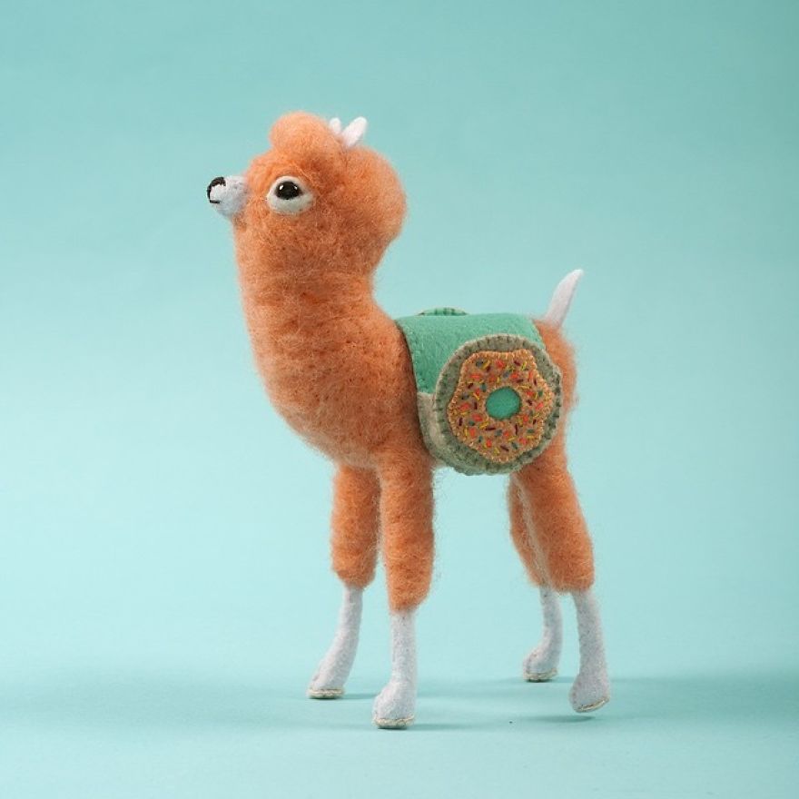 You Will Surely Want To Have A-Meet The Friendly Animals Made In Felt By The Artist Cat Rabbit