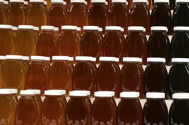 This Display Of Different Kinds On Honey At The Minnesota State Fair