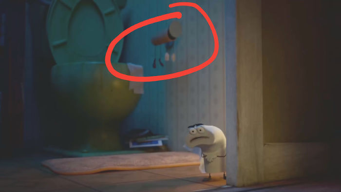 Sausage Party: The Poor Toilet Paper Corpse Behind His Horrified Friend