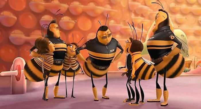 In The Bee Movie, All The Male Bees Have 'Buzz Cut' Hairstyles