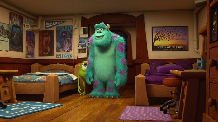 In Monster's University Above Randall's Bed Is An Inspirational Poster That He Quotes In Monster's Inc