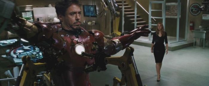In The First "Iron Man", One Of The Industrial Art & Magic Artists Put Captain America's Shield On Stark's Workbench As A Joke. They Decided To Keep The Shot Just To See If Anyone Noticed And When They Did, They Had To Address It In Iron Man 2