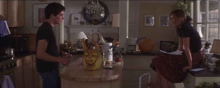 In Donnie Darko (2001) There Is A Carved Pumpkin On The Kitchen Island That Appears To Resemble Frank's Bunny Mask