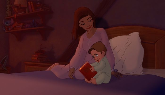 In Treasure Planet, There Is A Stitch Figure/Plush On The Shelf In Young Jim Hawkin's Bedroom