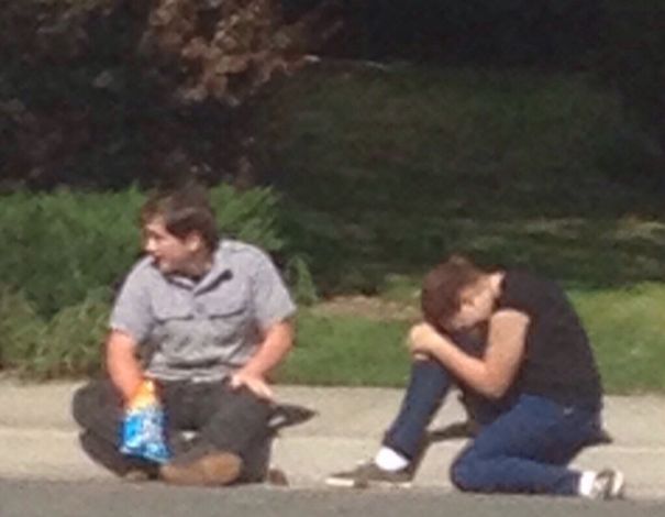My Teenage Neighbor Breaking Up With His Girlfriend. While Eating Cheetos